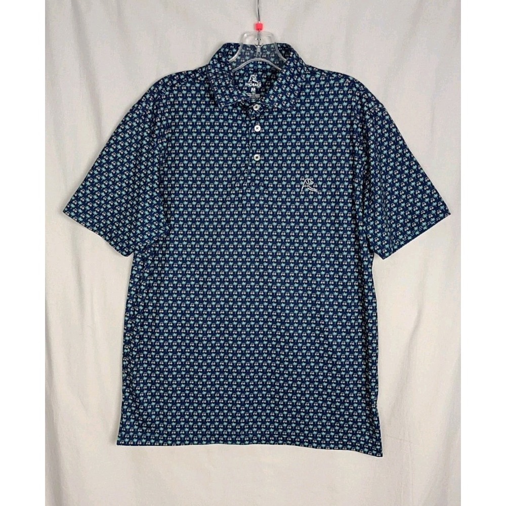 Rhoback The Koopa Men's Short Sleeve Performance Golf Polo Shirt Sz M